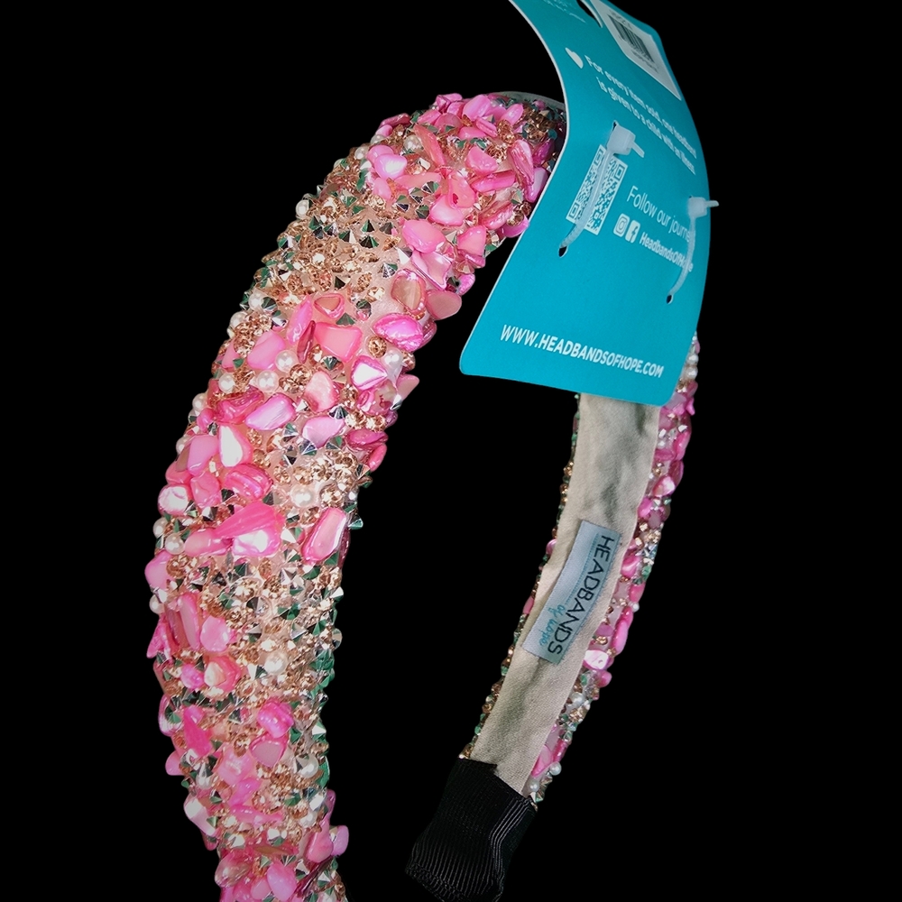 Pink Beaded Headband